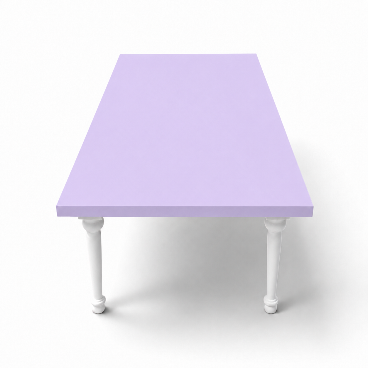 Kids White Rectangular Table Lavender