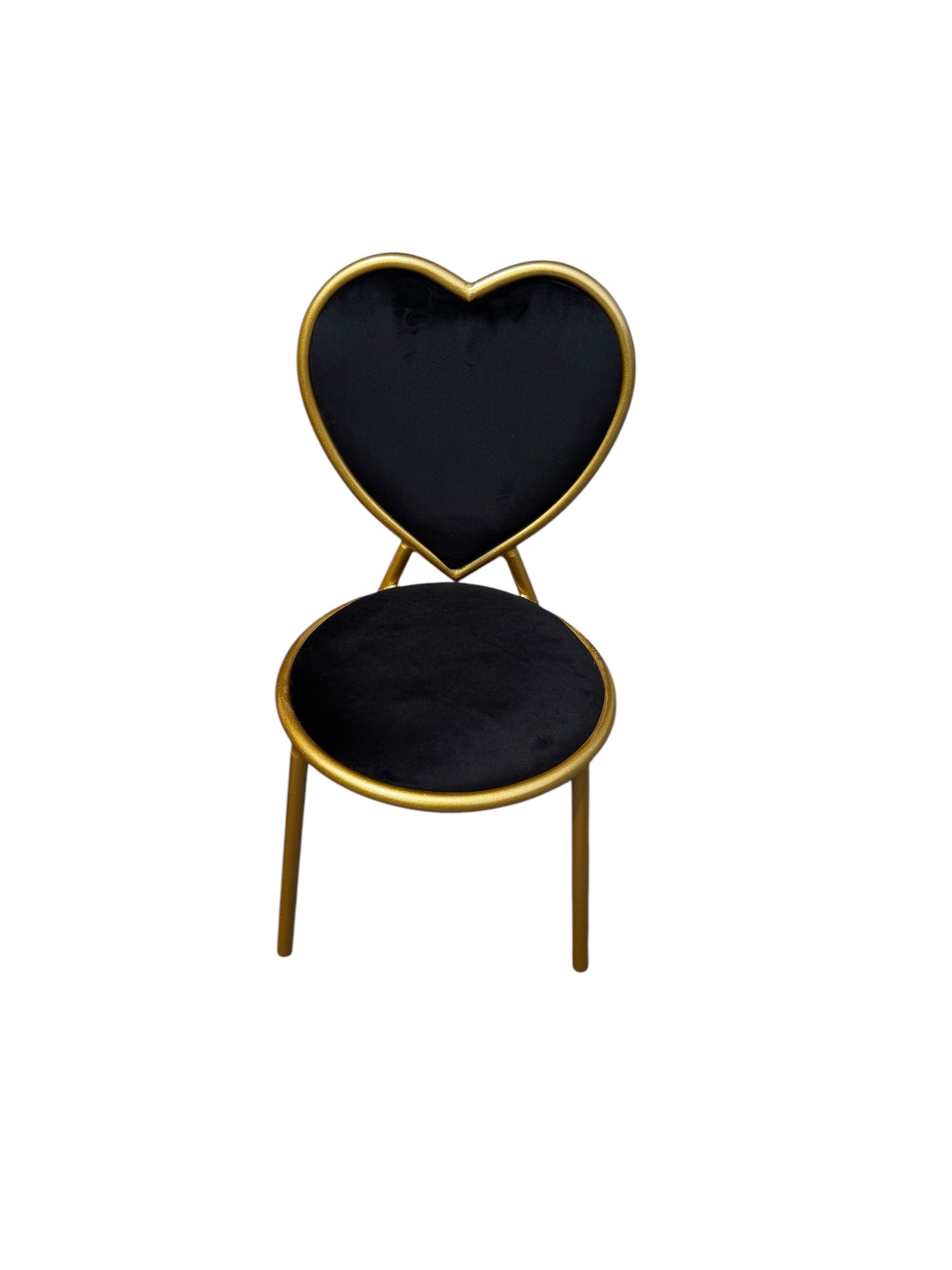 Kids Heart Chair Black