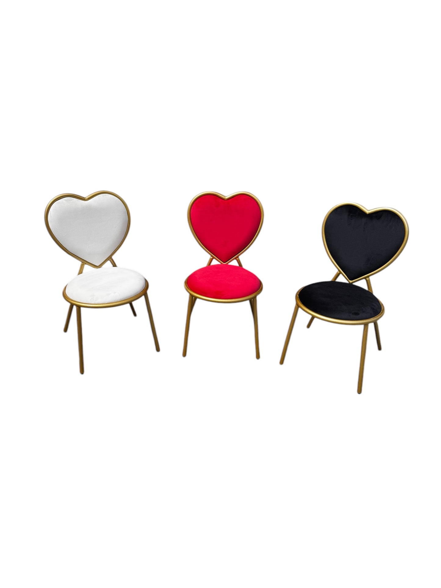 Kids Heart Chair Black