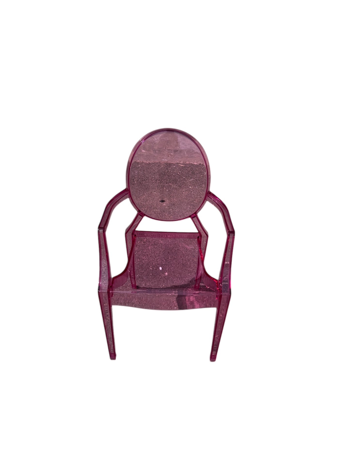 Kids Ghost Chair with arm rest Pink