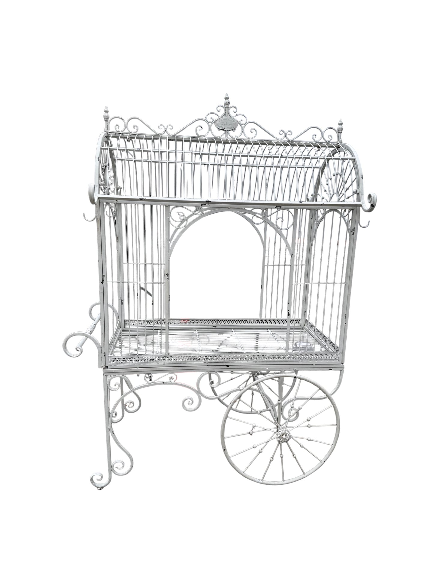 White Antique Cart