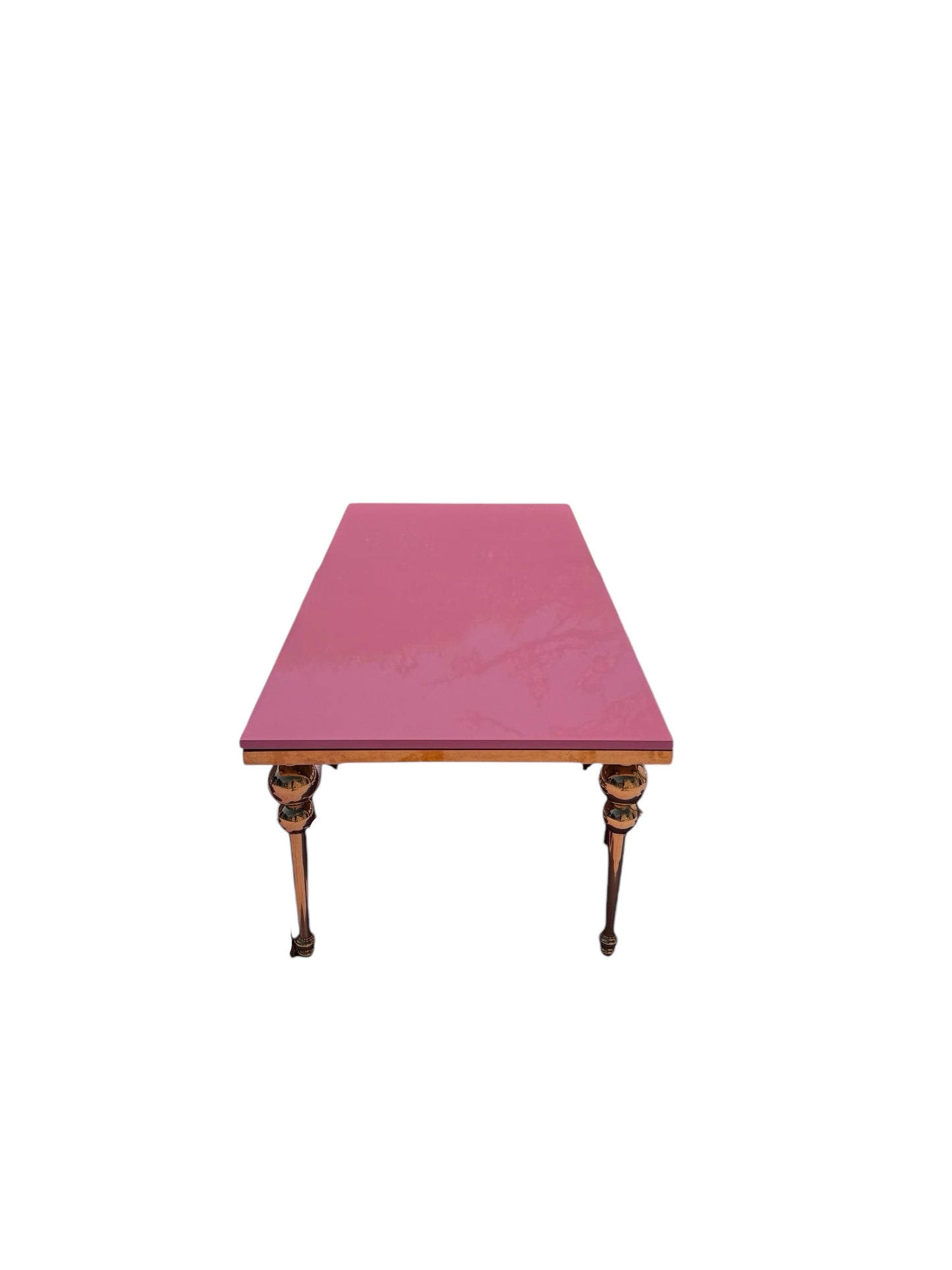 Kids Gold Rectangular Table Pink