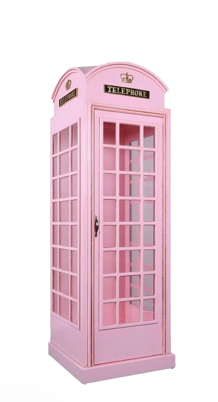 British Telephone Booth Pink Large