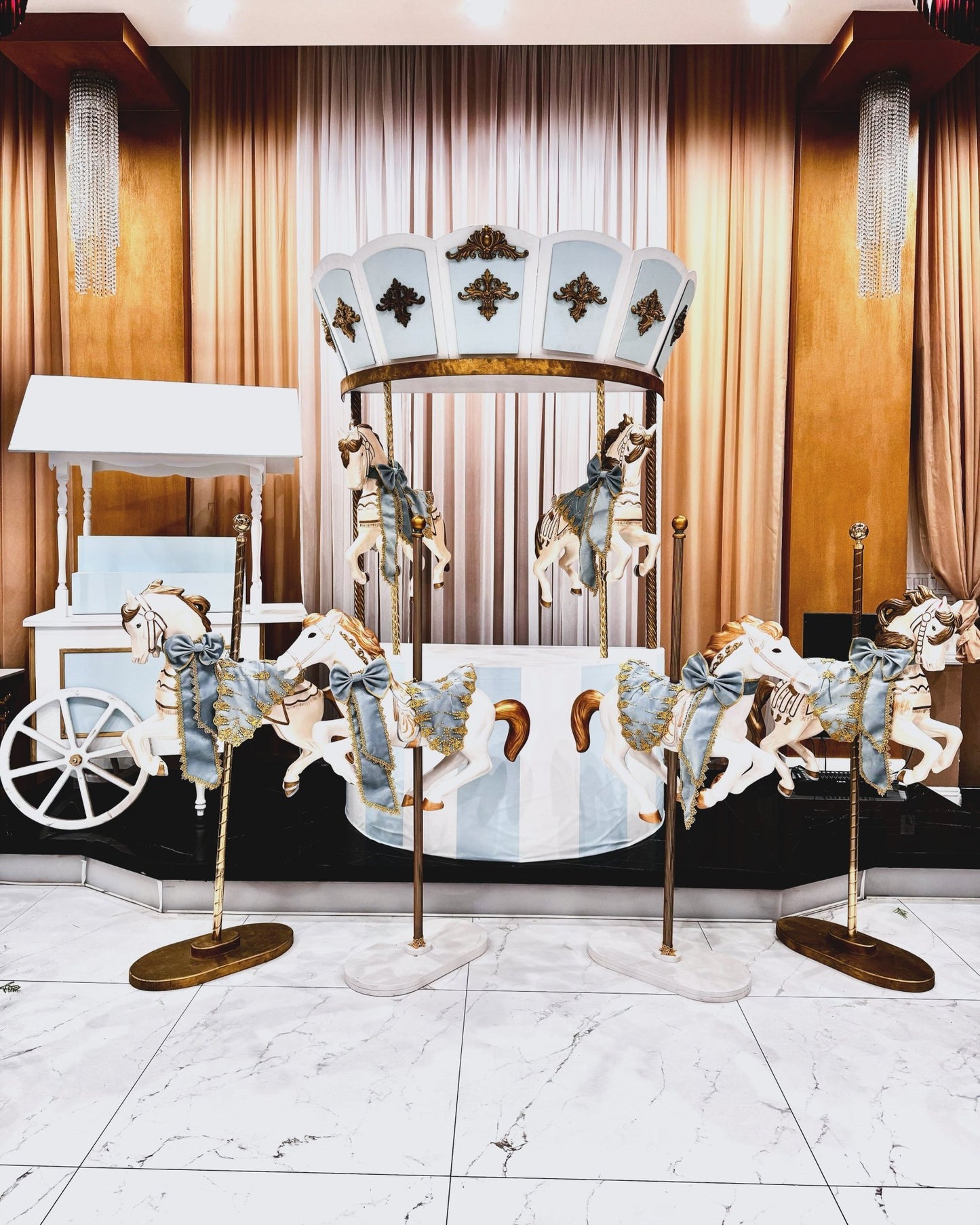 Carousel Horse on Stand with Dress - Custom Prop Rentals