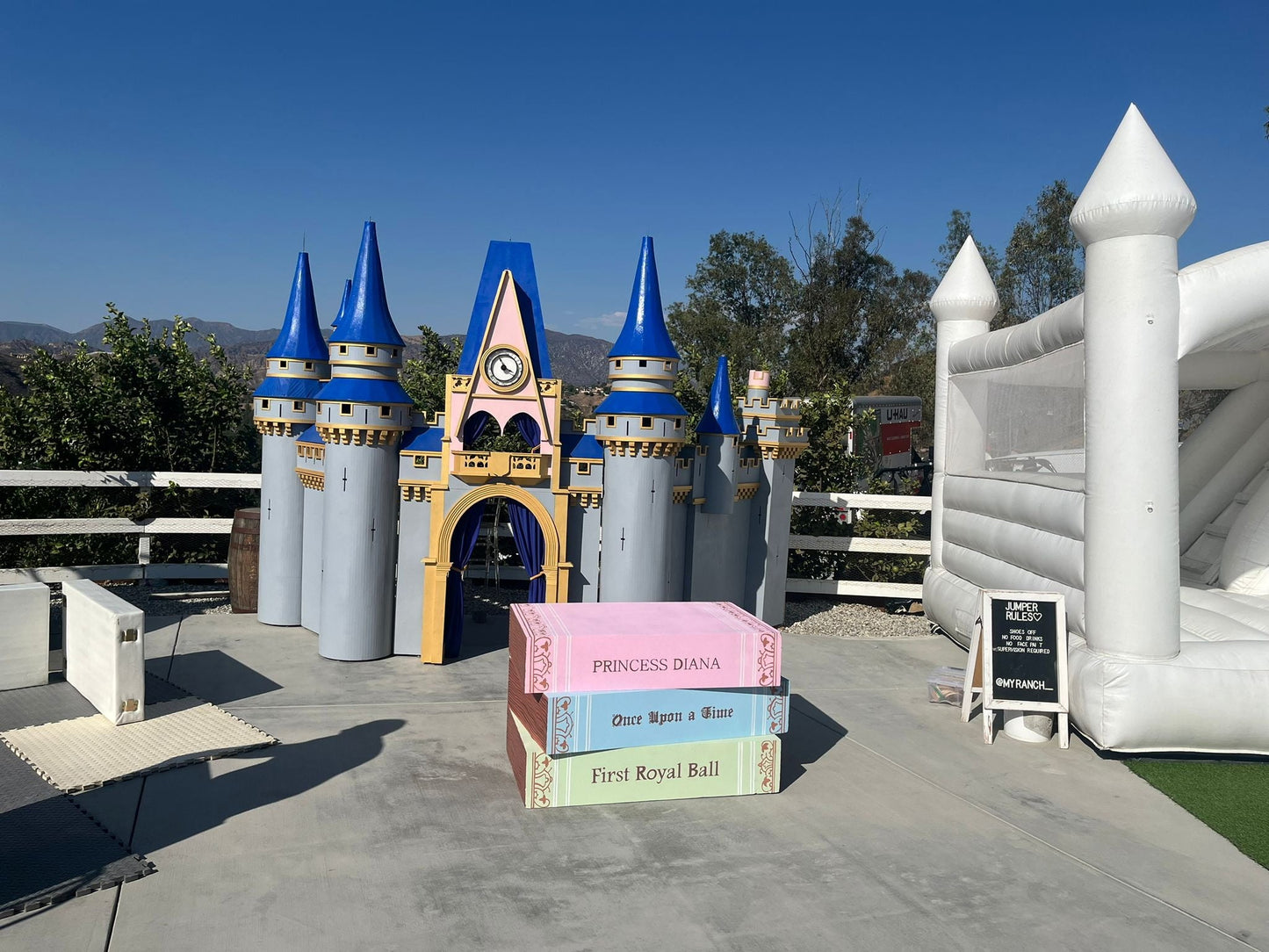 Castle Blue & Pink Lower Section - Custom Prop Rentals