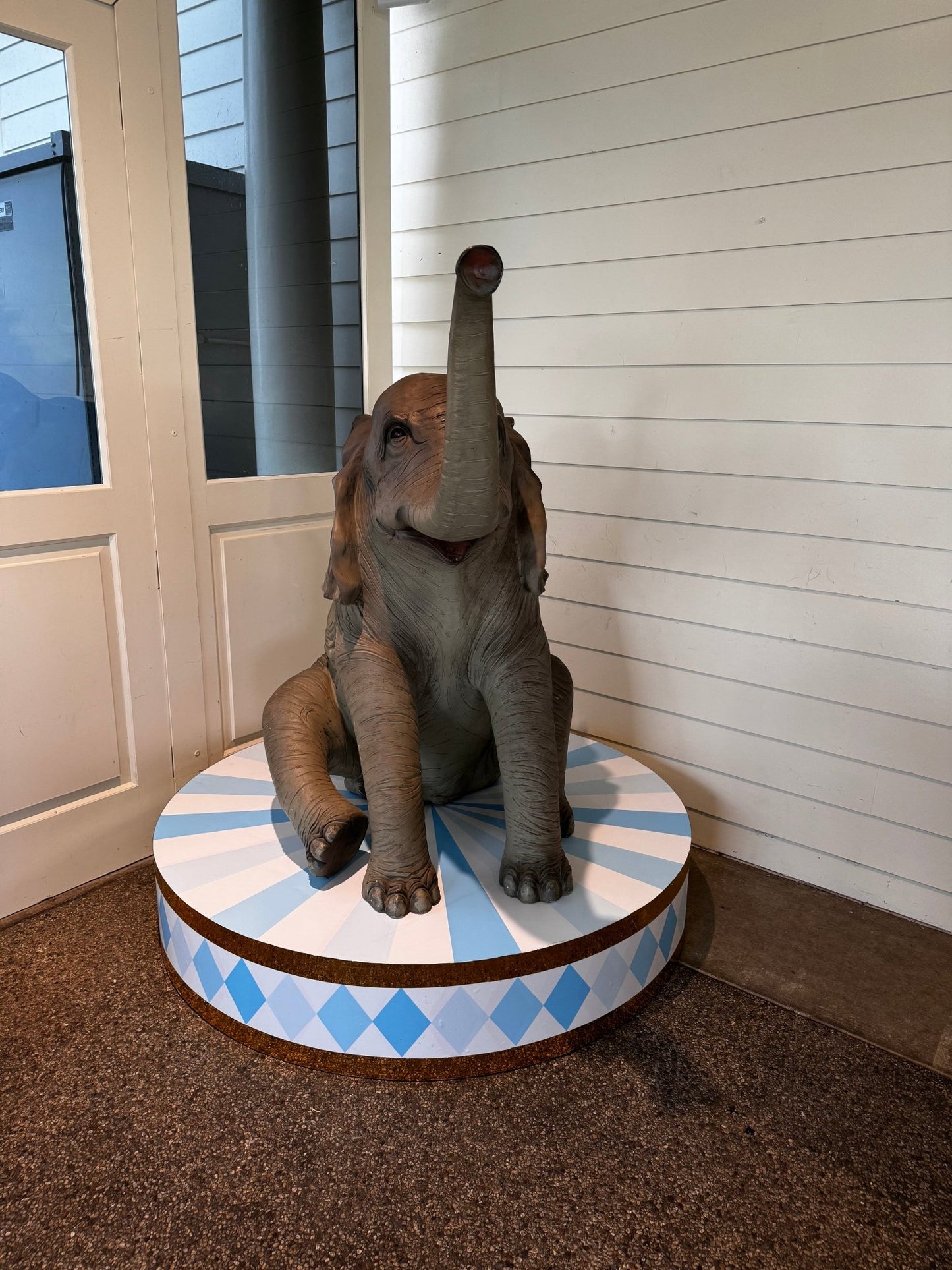 Elephant Base Large in Blue - Custom Prop Rentals