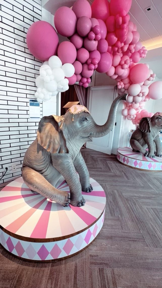 Elephant Base Large in Pink - Custom Prop Rentals