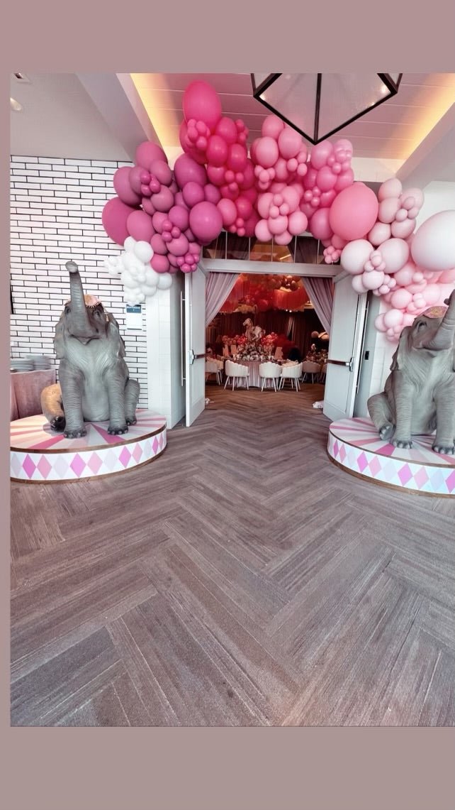 Elephant Base Large in Pink - Custom Prop Rentals