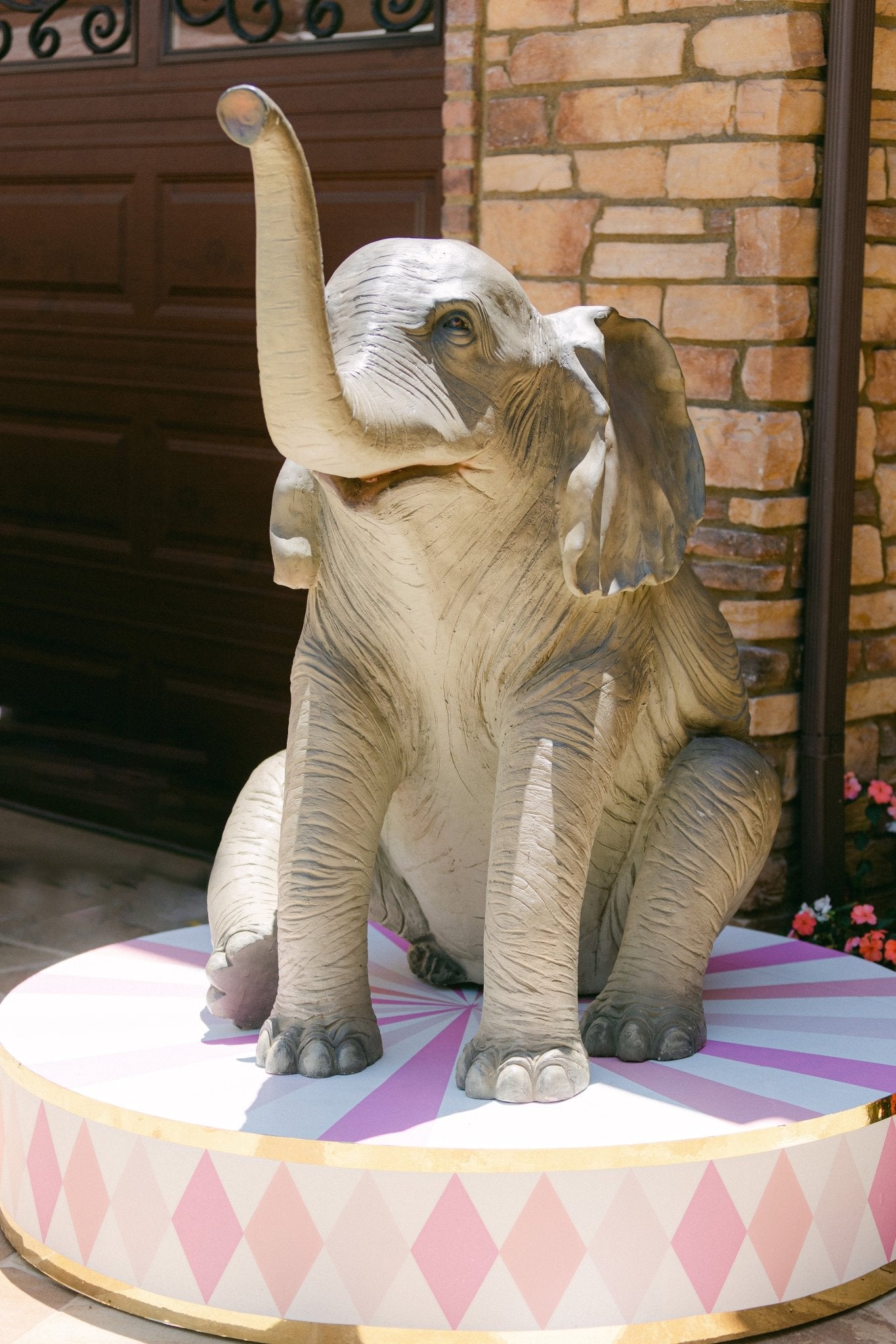 Elephant Base Large in Pink - Custom Prop Rentals