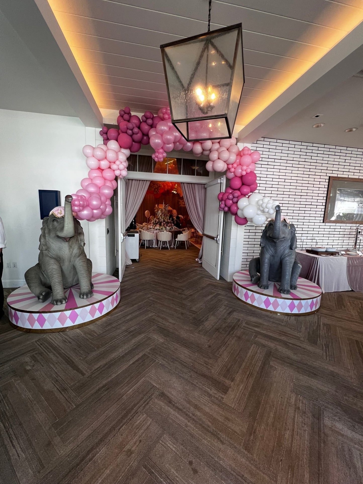 Elephant Base Large in Pink - Custom Prop Rentals