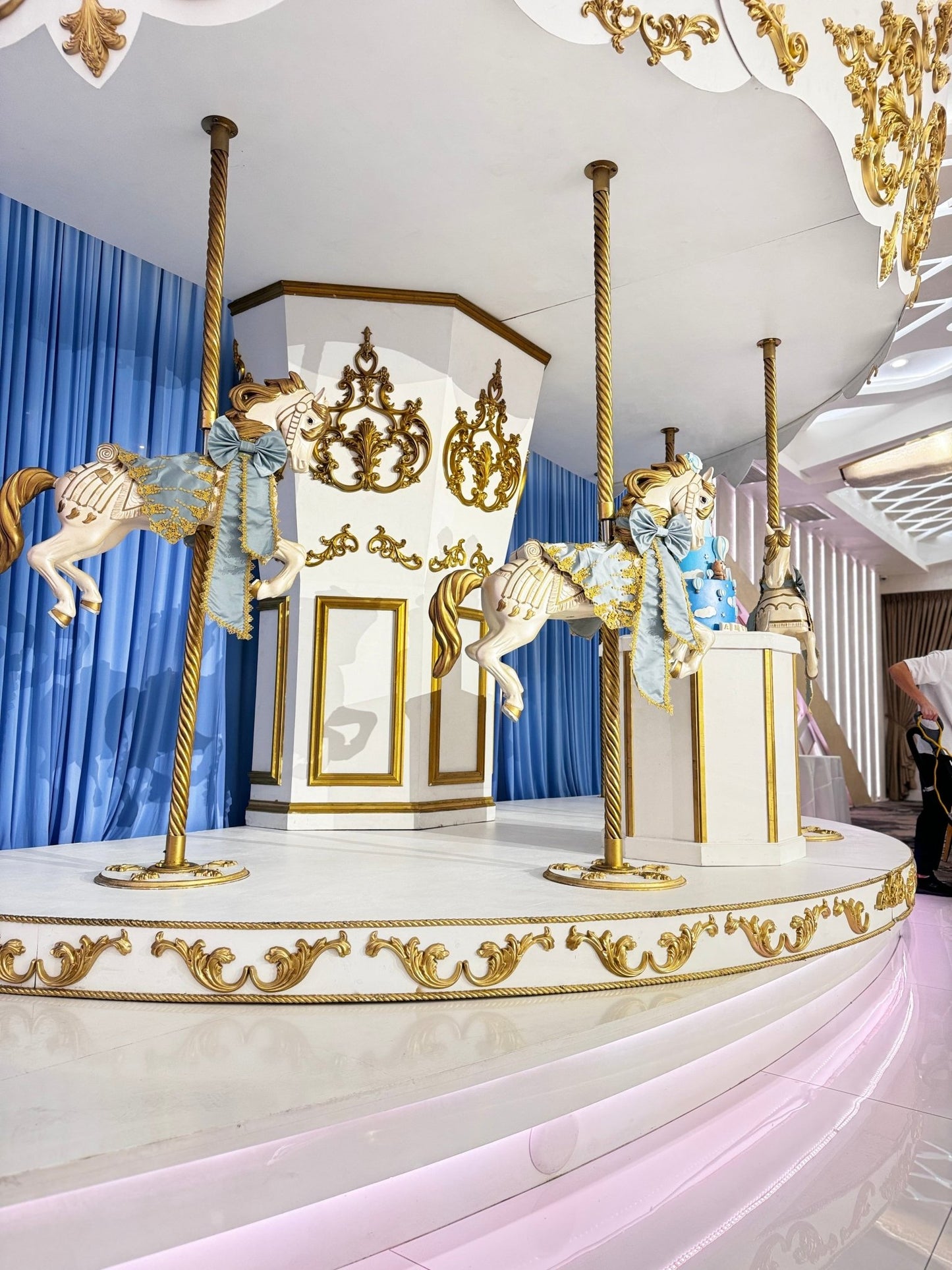 Grand Carousel Blue - Custom Prop Rentals