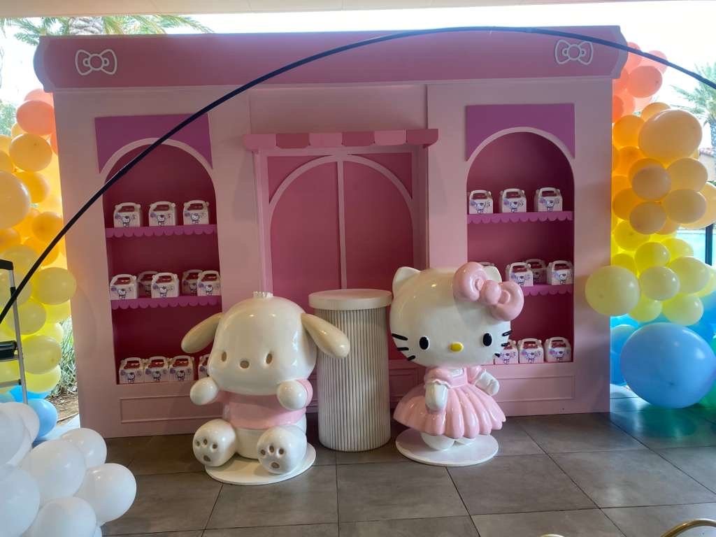 Hello Kitty Cafe Backdrop - Custom Prop Rentals