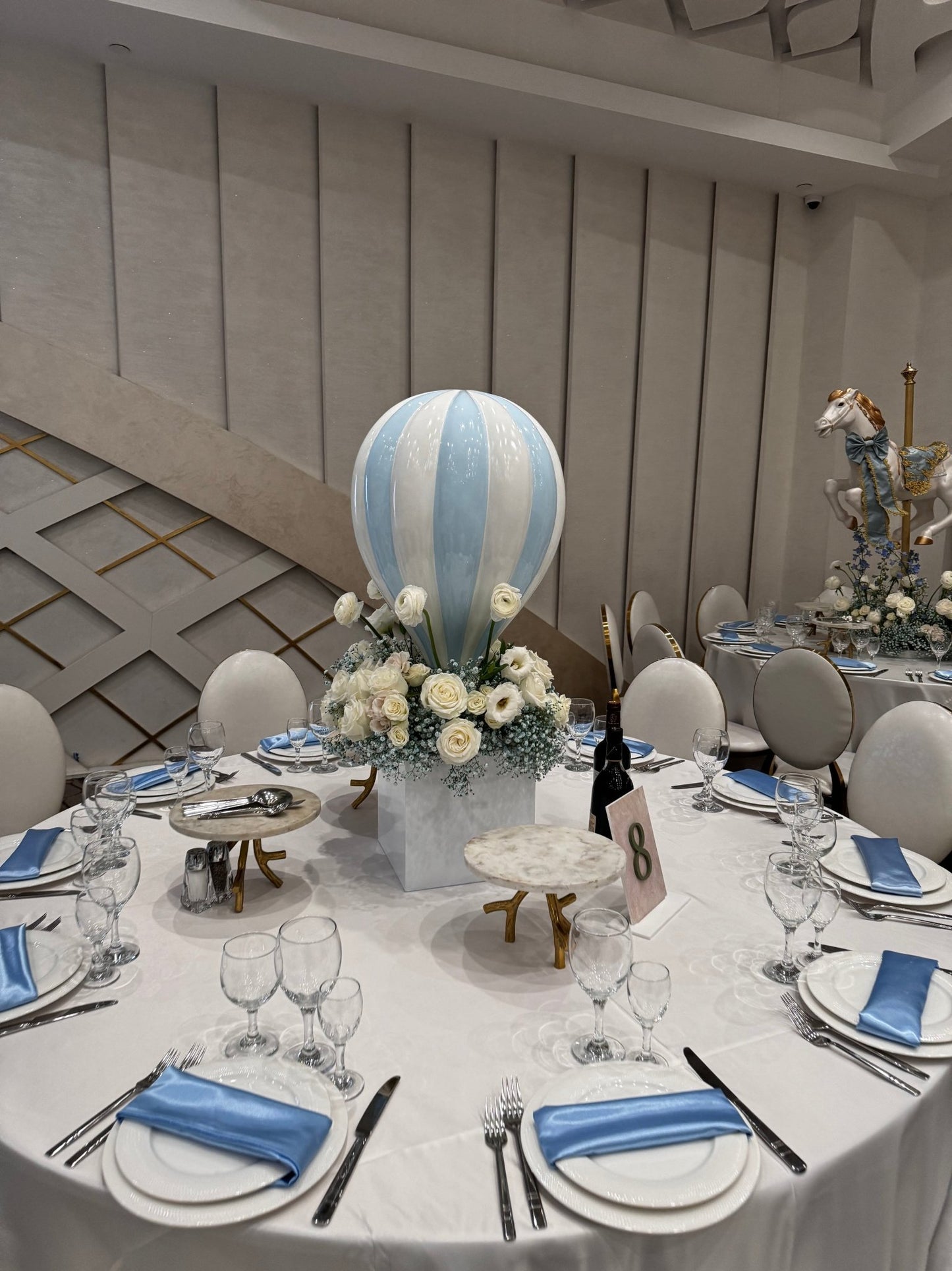 Hot Air Balloon Small Blue - Custom Prop Rentals