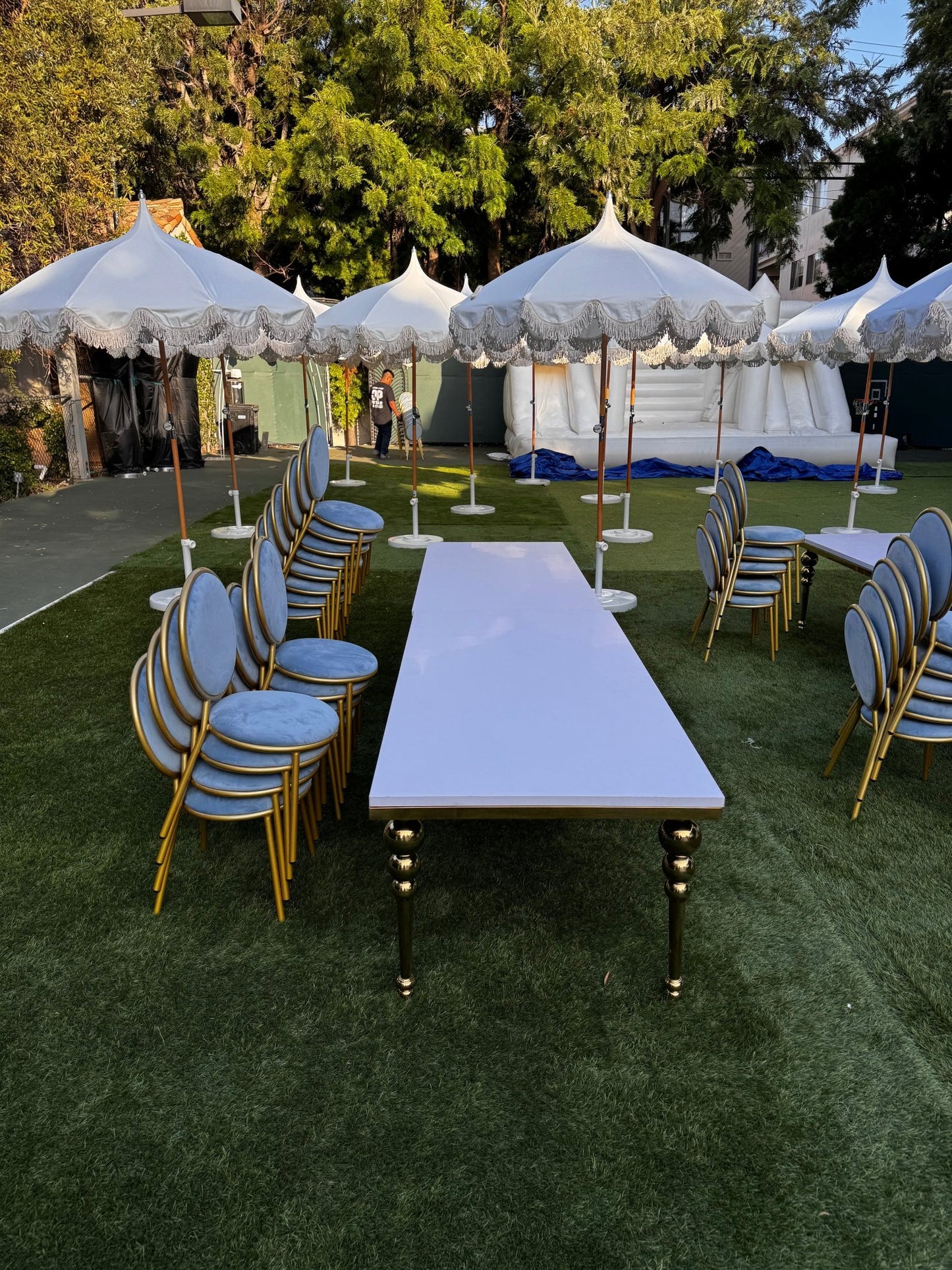 Kids Luxe Chair Blue - Custom Prop Rentals