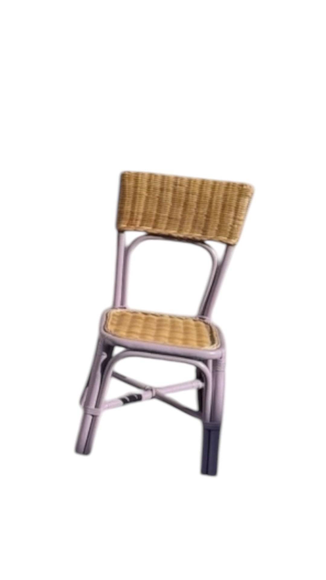 Kids Rattan Square Back Lavender - Custom Prop Rentals