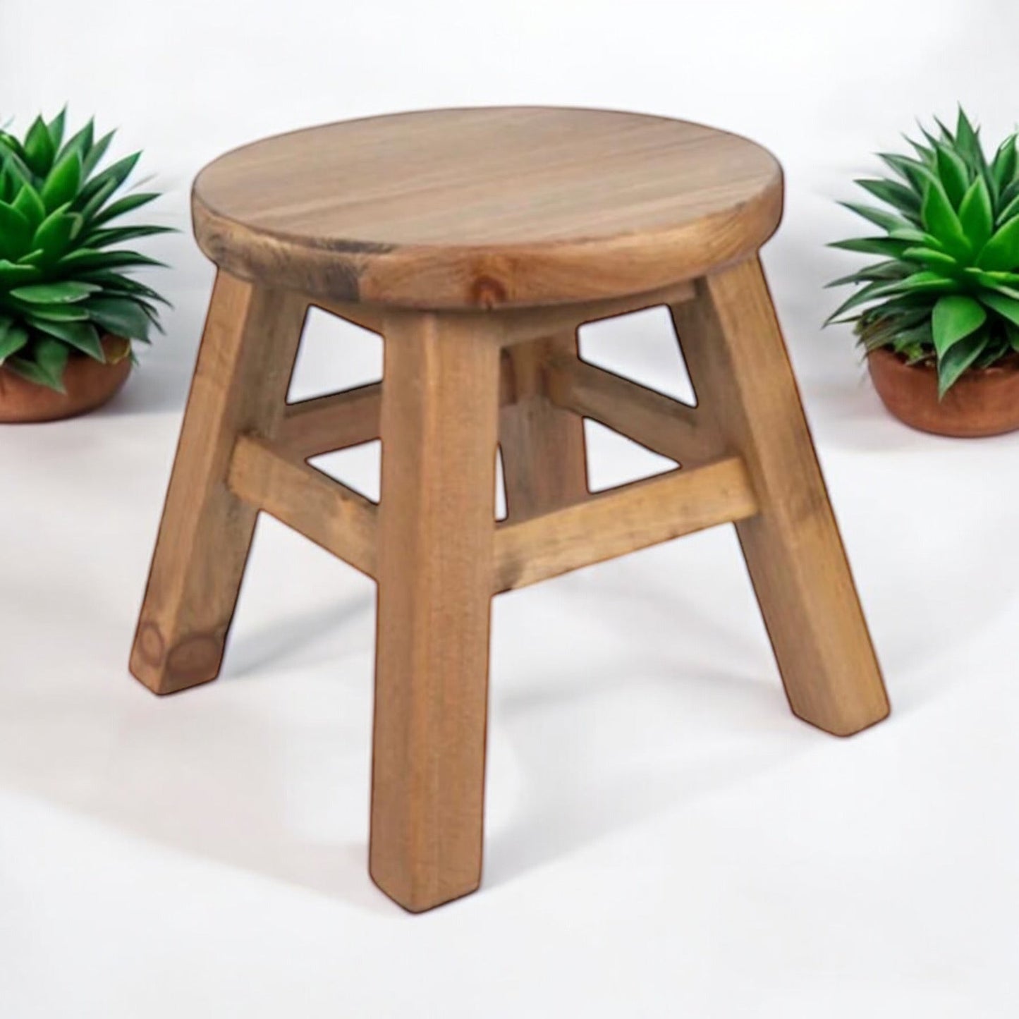 Kids Round Wooden Stool - Custom Prop Rentals