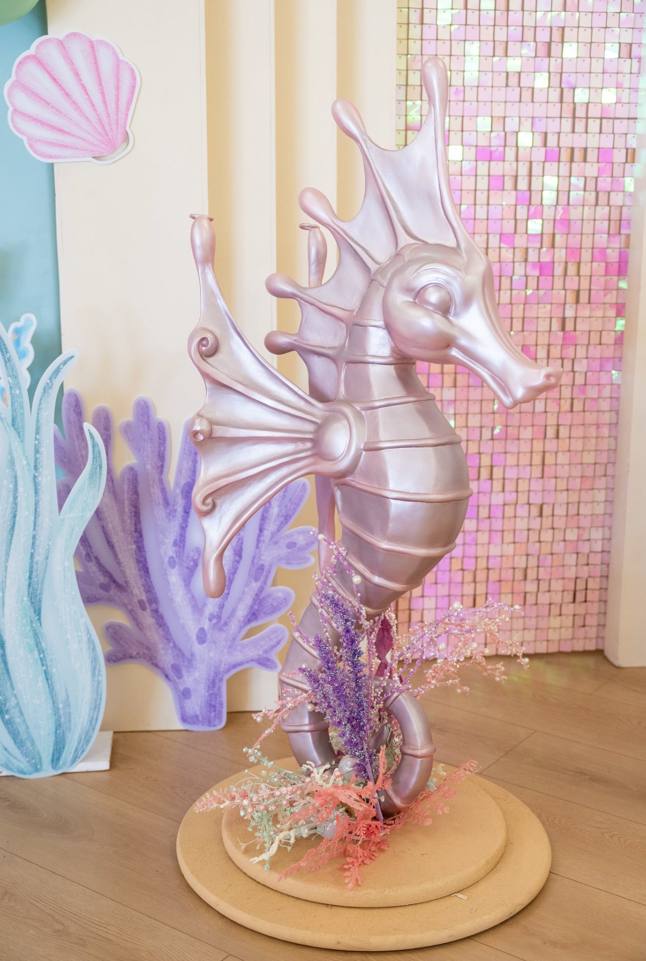 Large Seahorse Pink - Custom Prop Rentals