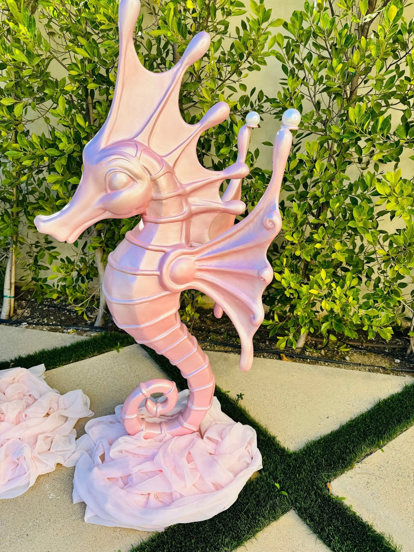 Large Seahorse Pink - Custom Prop Rentals