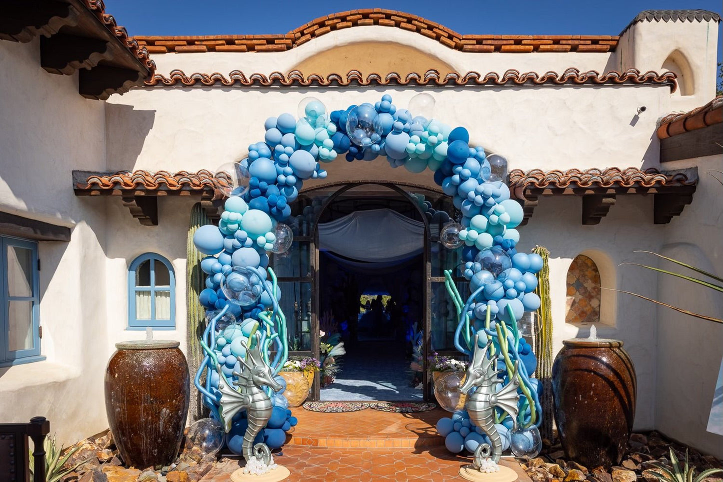 Large Seahorse Turquoise - Custom Prop Rentals