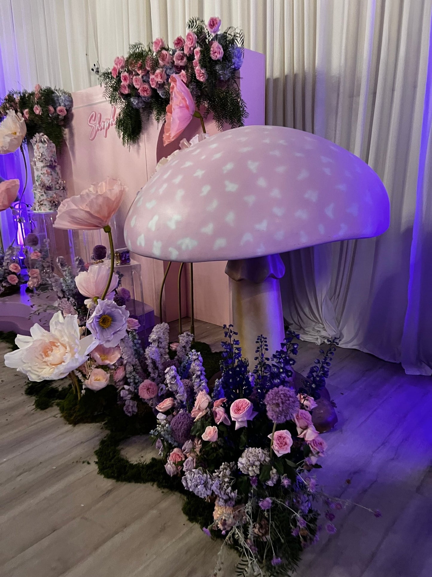 Mushroom Rosetta Pink 6ft - Custom Prop Rentals