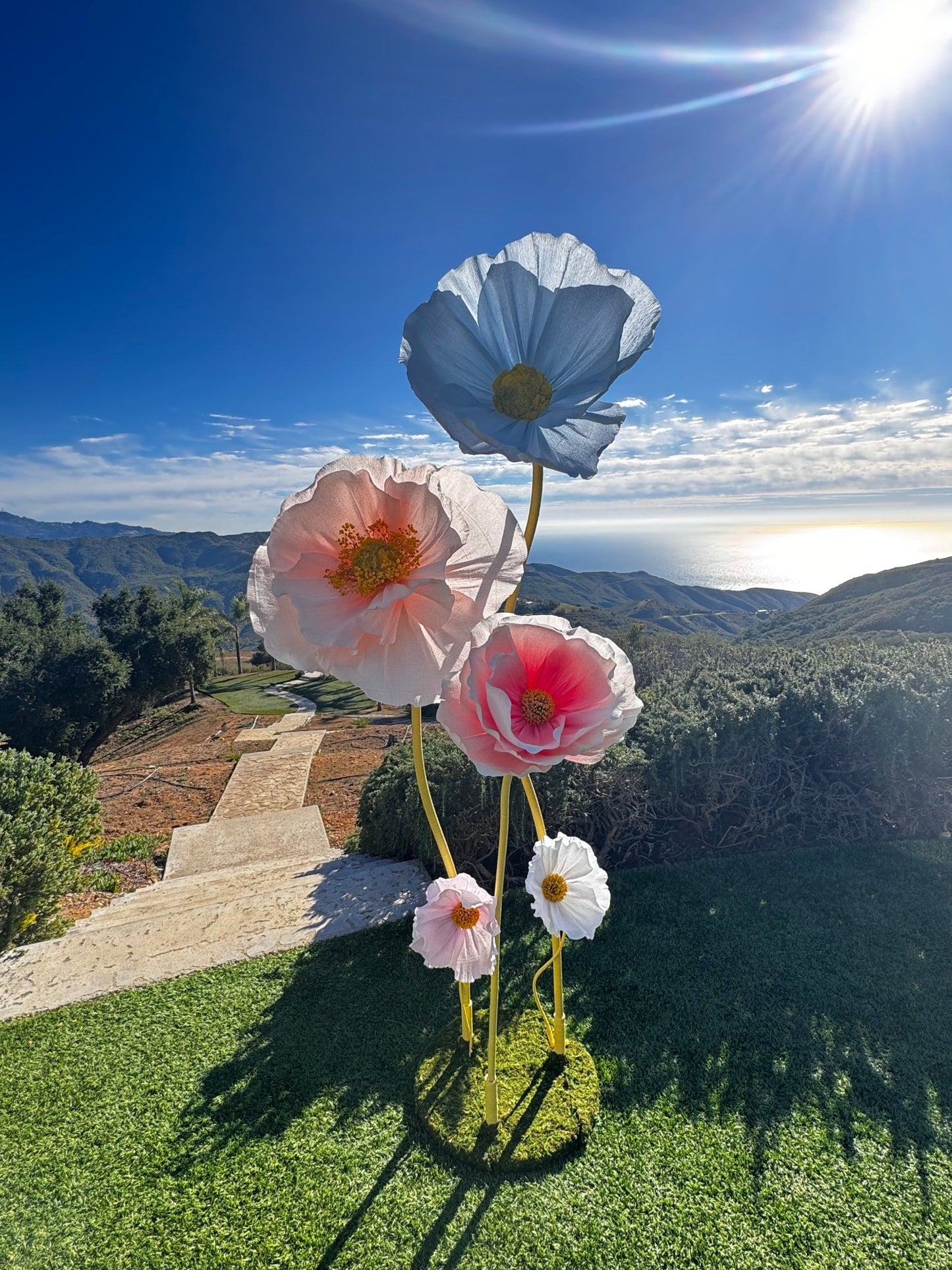 Paper Flower Trio - Custom Prop Rentals
