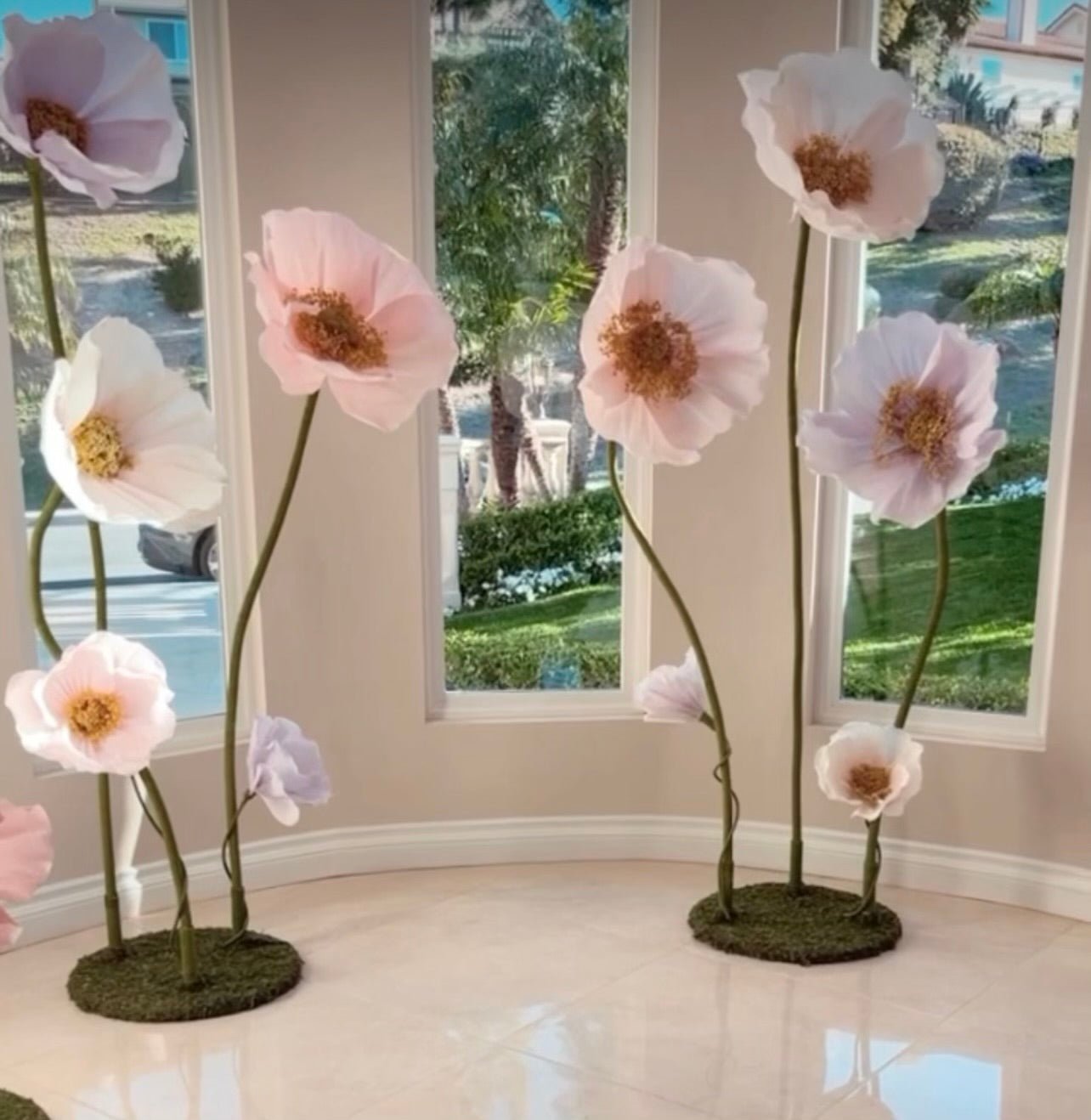 Paper Flower Trio - Custom Prop Rentals
