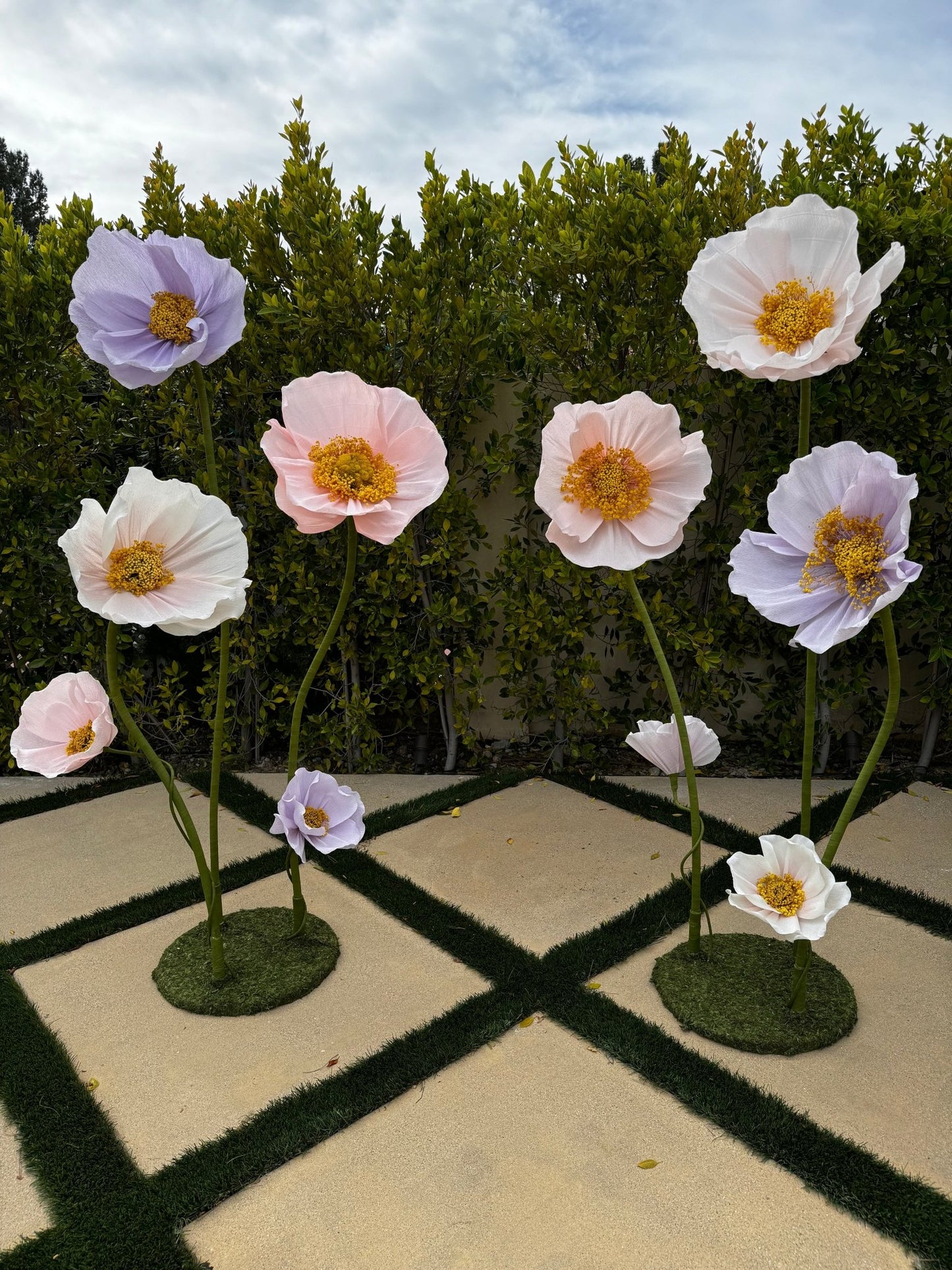 Paper Flower Trio - Custom Prop Rentals