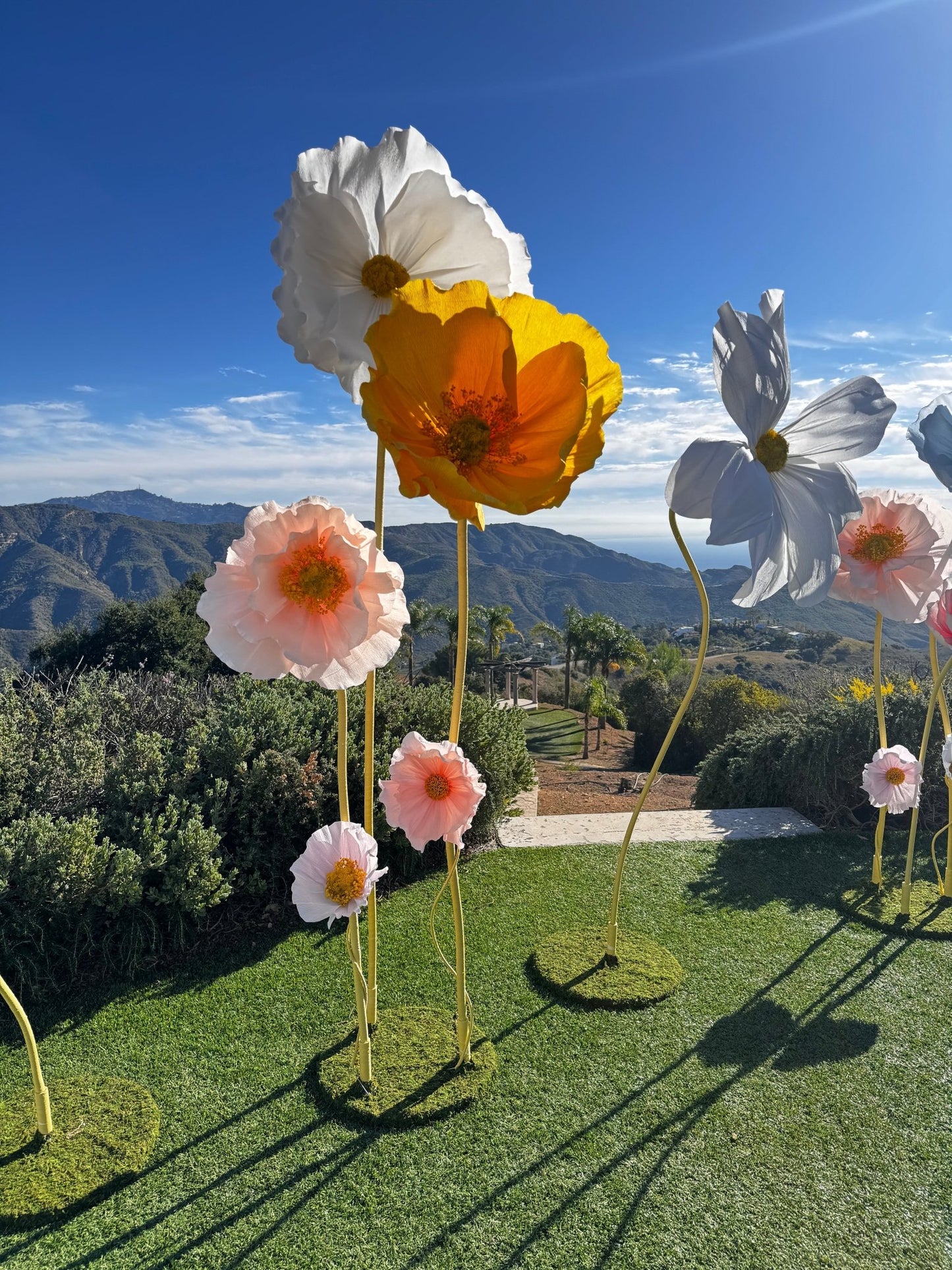 Paper Flower Trio - Custom Prop Rentals