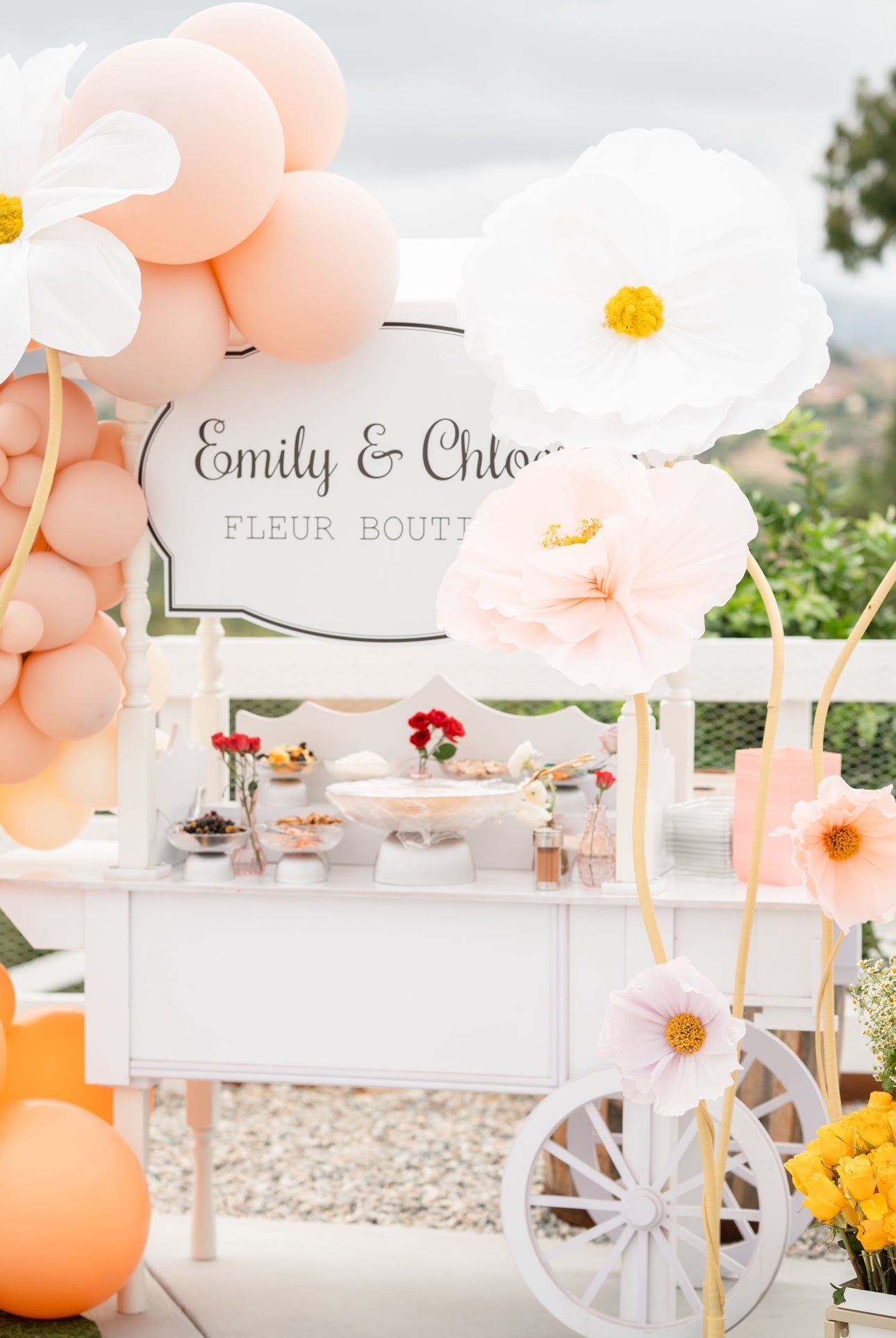 Paper Flower Trio - Custom Prop Rentals