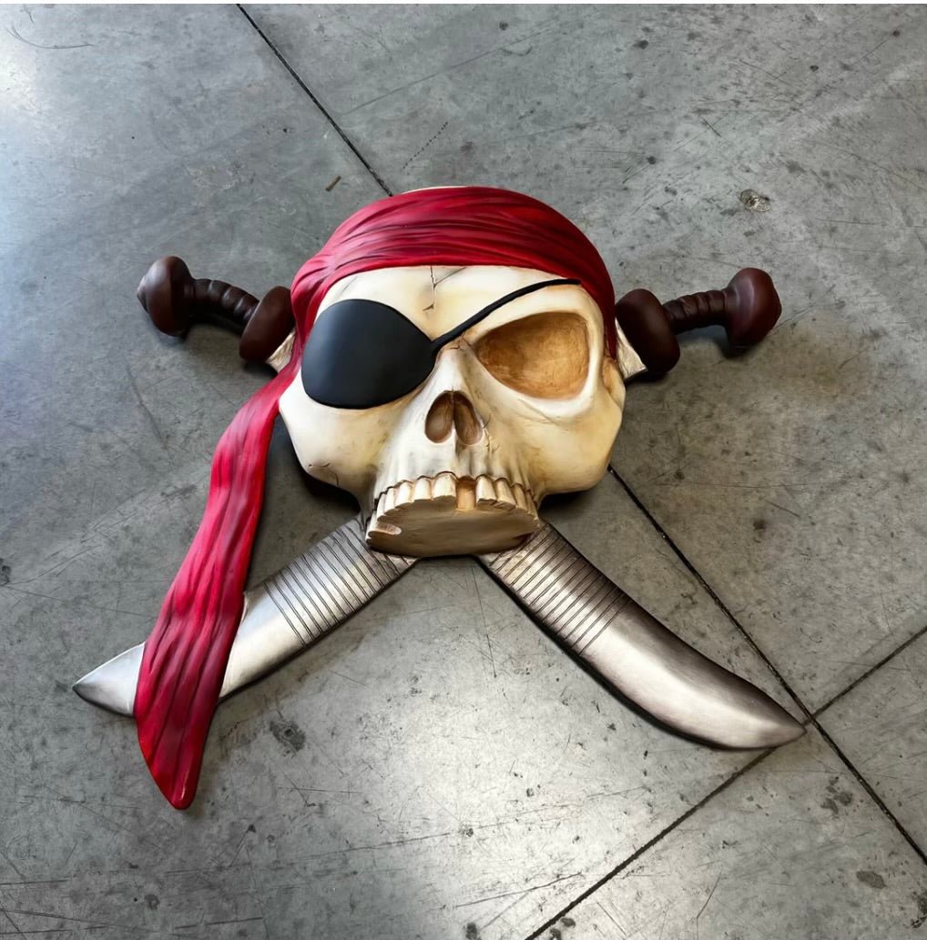Pirate Skull with Swords - Custom Prop Rentals