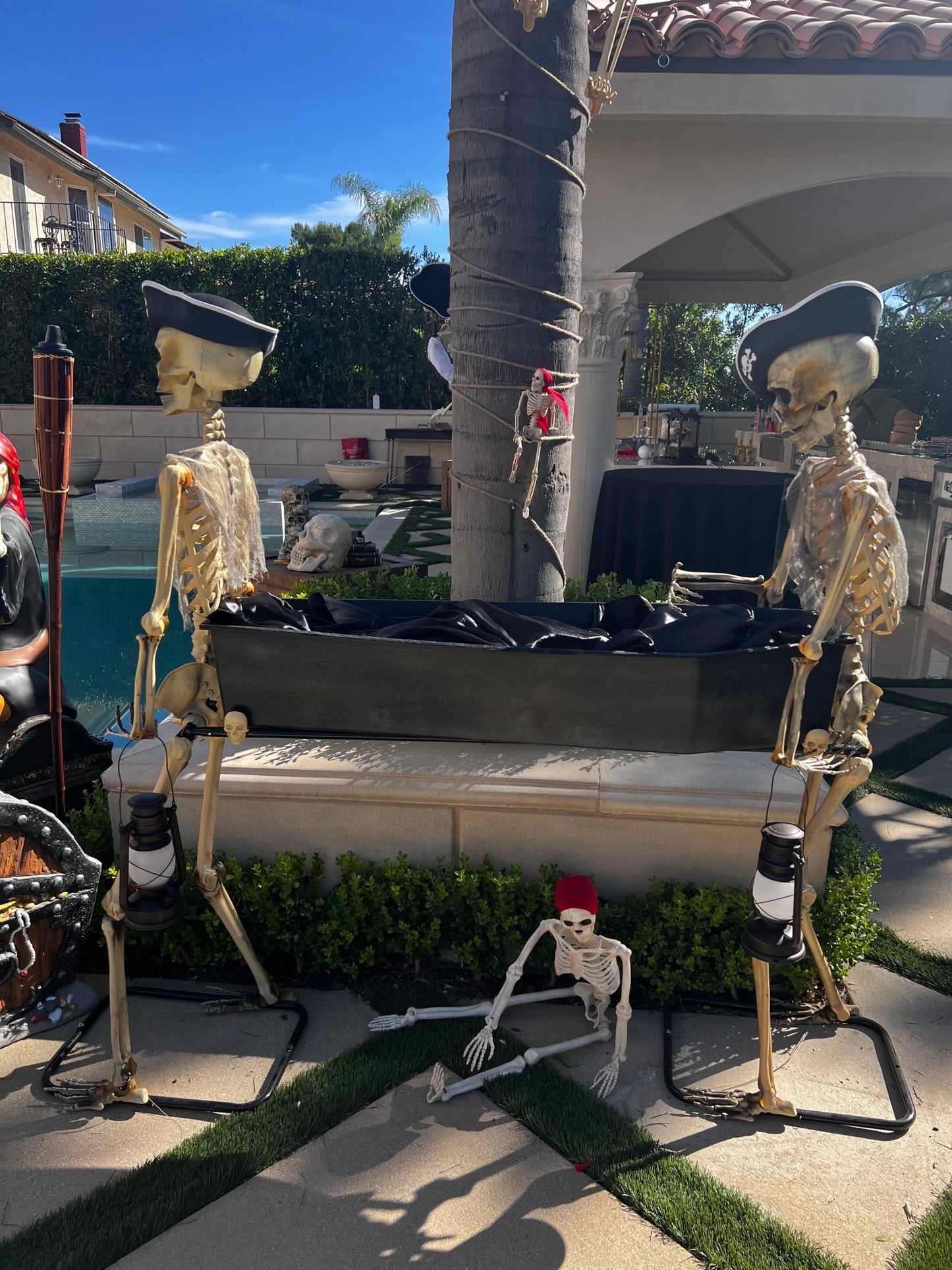 Skeletons Carrying a Coffin - Custom Prop Rentals