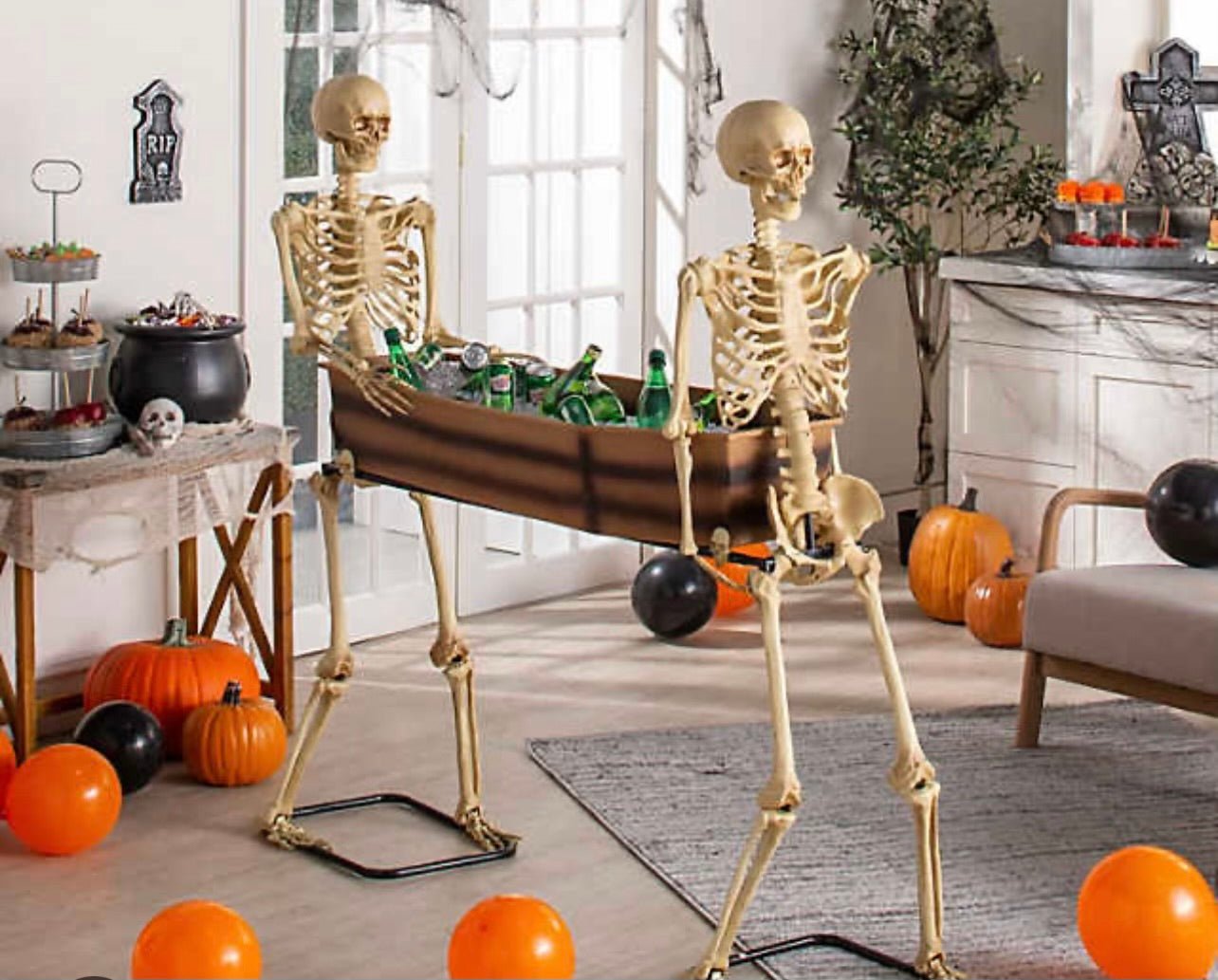Skeletons Carrying a Coffin - Custom Prop Rentals
