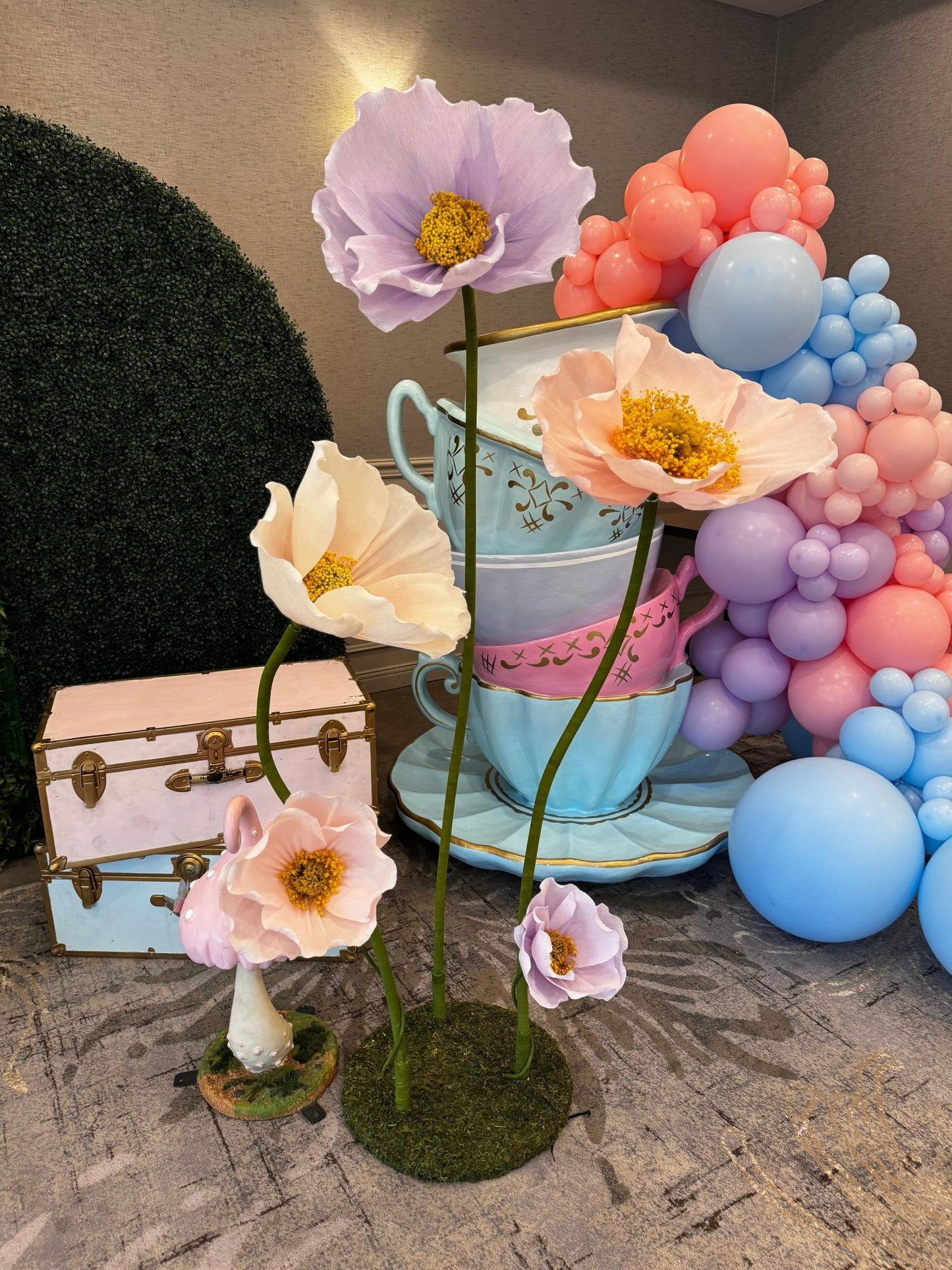 Stacked Tea Cups Life Size - Custom Prop Rentals