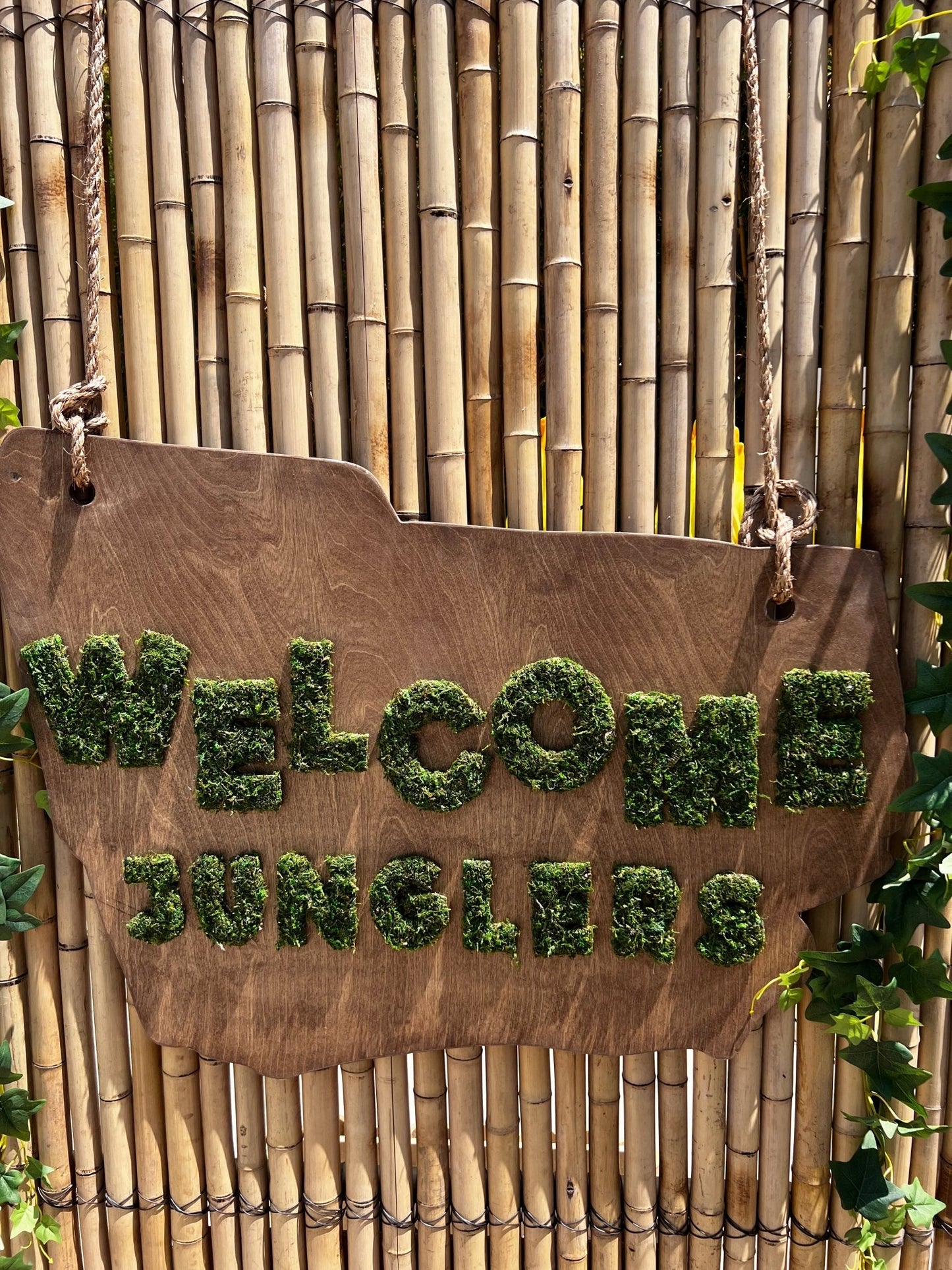 Welcome Junglers Moss - Custom Prop Rentals