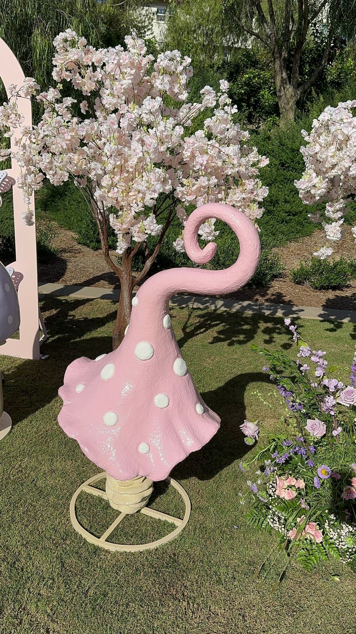 Whimsical Mushroom Pink 4ft - Custom Prop Rentals