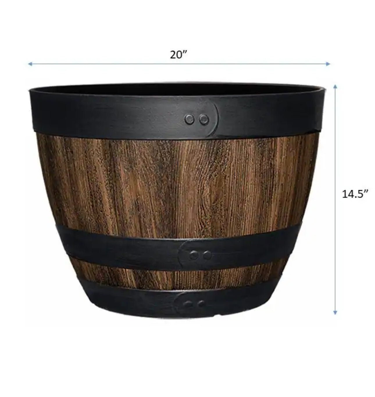 Wine Barrel Planter - Custom Prop Rentals