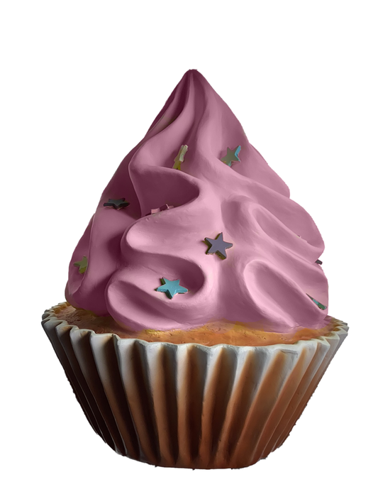 Cupcake w/ Pink Star Frosting