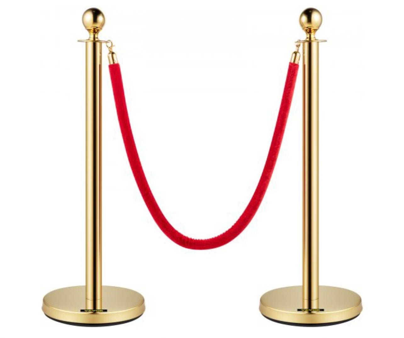 Stanchions Gold w/ Red Ropes - Custom Prop Rentals