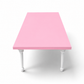 Kids White Rectangular Table Pink