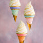 Ice Cream Hanging Pink & Turquoise 27”