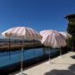 Outdoor Umbrella Pink & White Boho