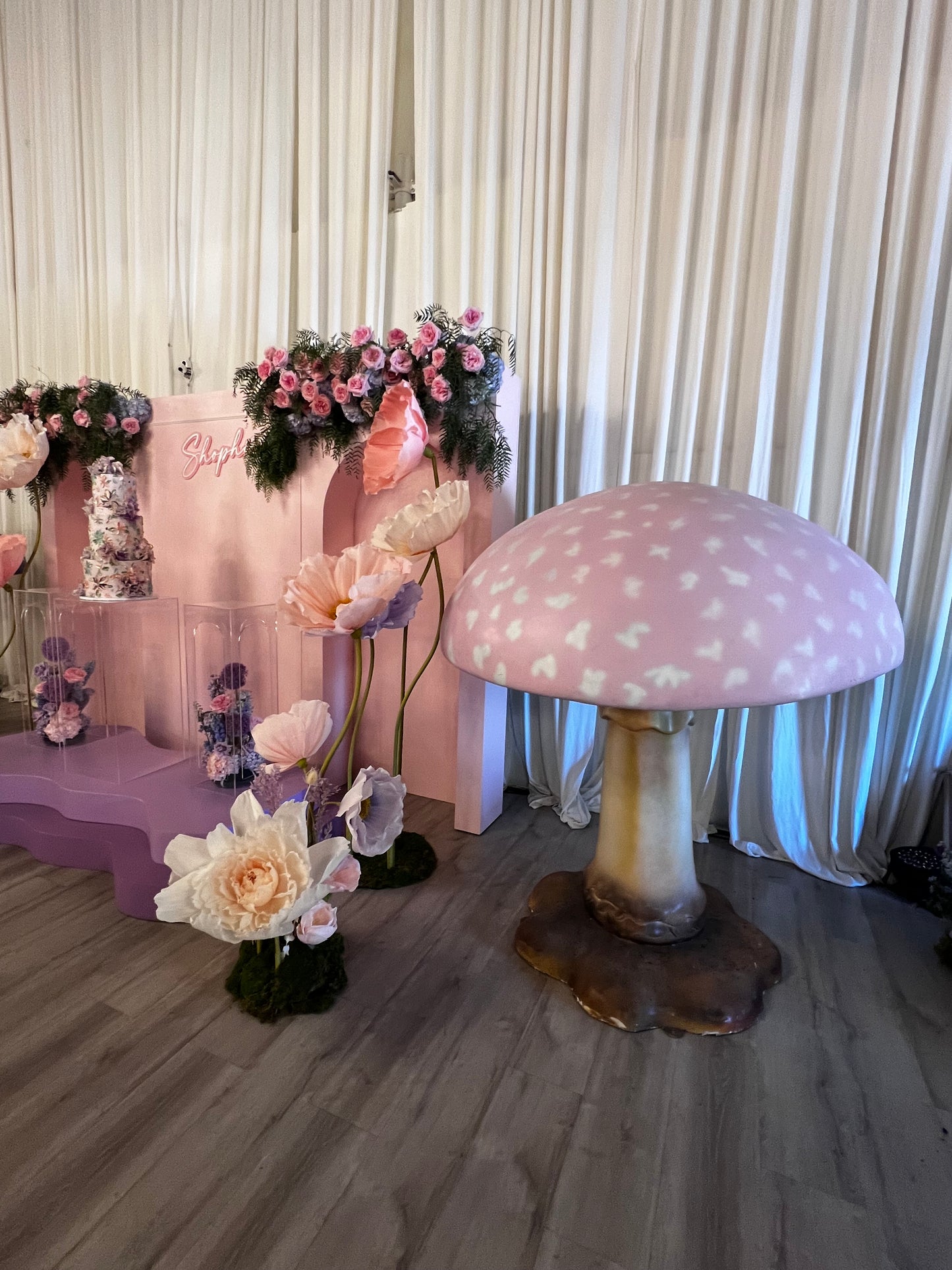 Mushroom Rosetta Pink  6ft