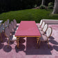 Kids Gold Rectangular Table Pink