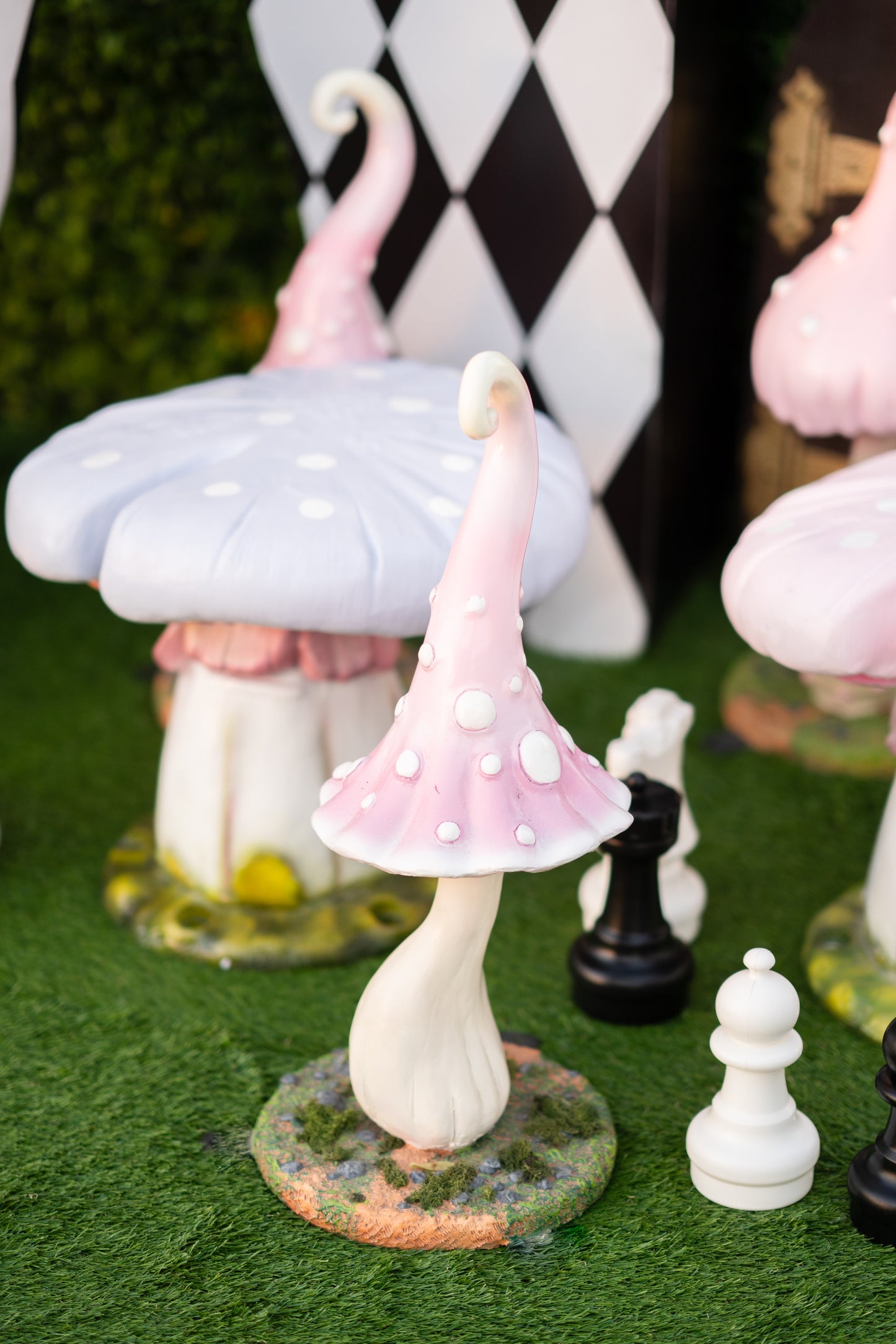 Mushroom Whimsical  Pastel Pink