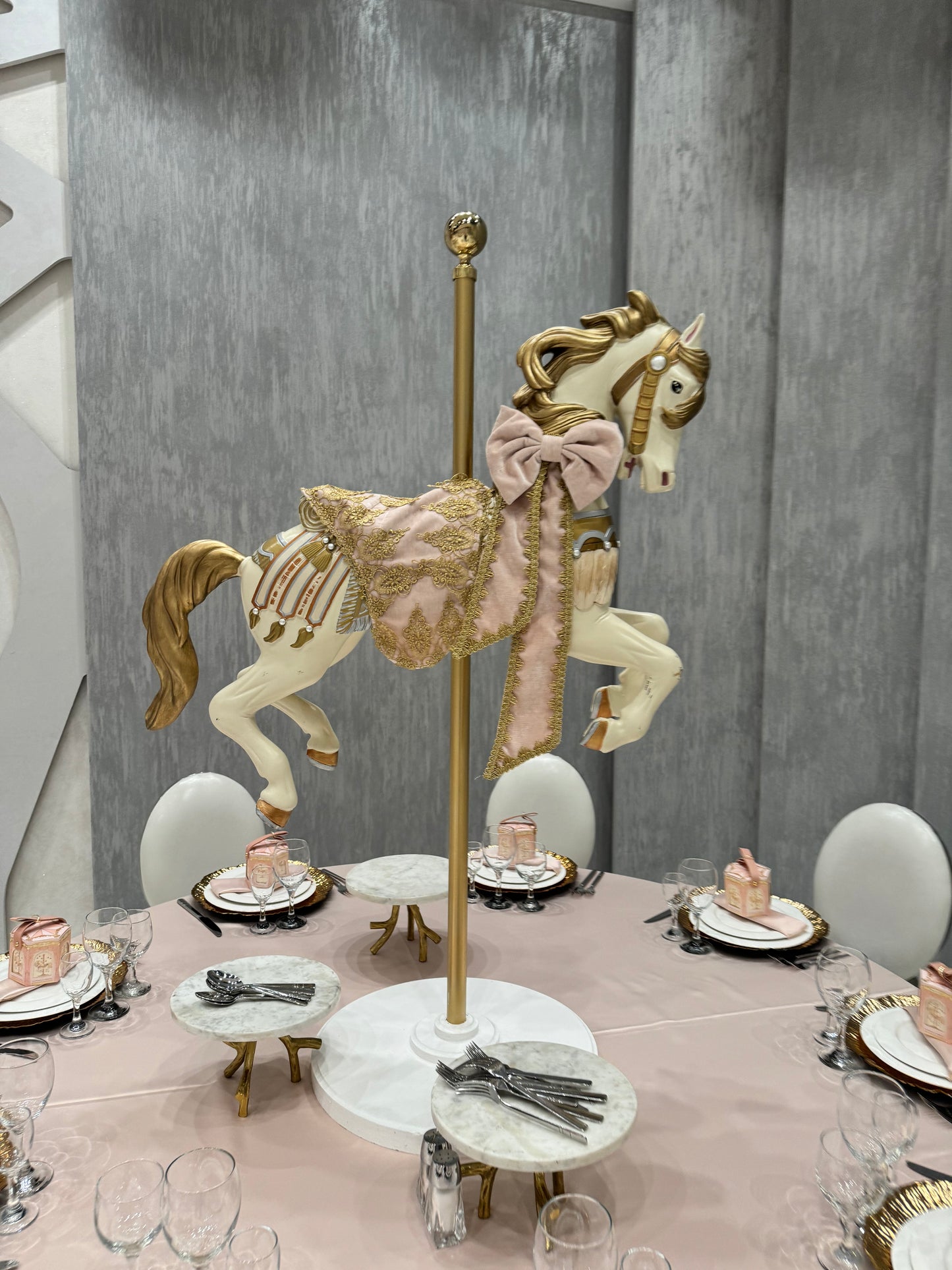 Carousel Horse Pink/Gold