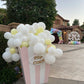 Popcorn Box Pink & White