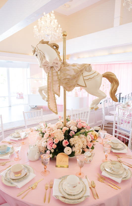 Carousel Horse Pink/Gold