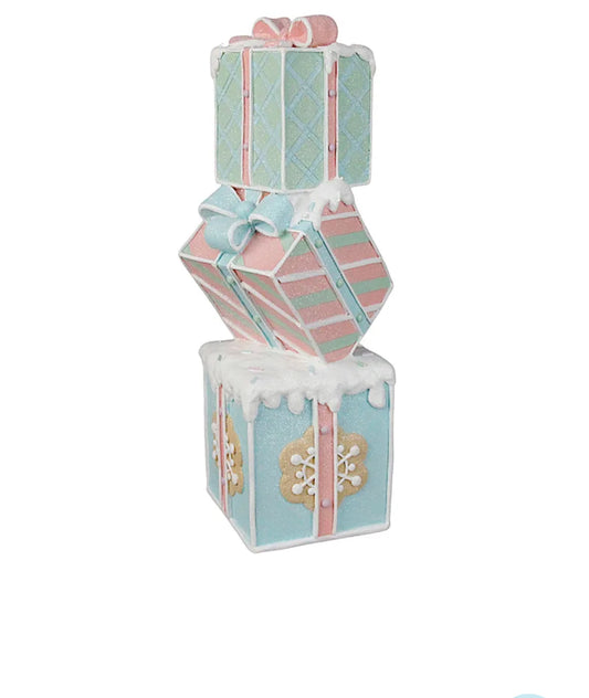 Stacked Gingerbread Gift Boxes