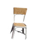 Kids Rattan Square Back White