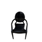 Kids Ghost Chair with arm rest Black